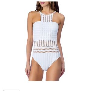 Kenneth Cole High Neck Luxe One Piece.